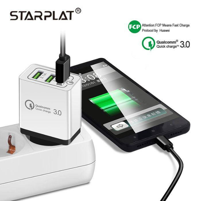 

Быстрая зарядка Qualcomm Quick Charge 3.0 универ. зарядное 3 USB порта