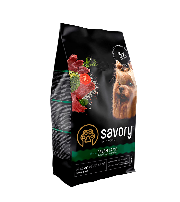 

Savory корм холистик для собак мелких пород 1кг (ягненок)