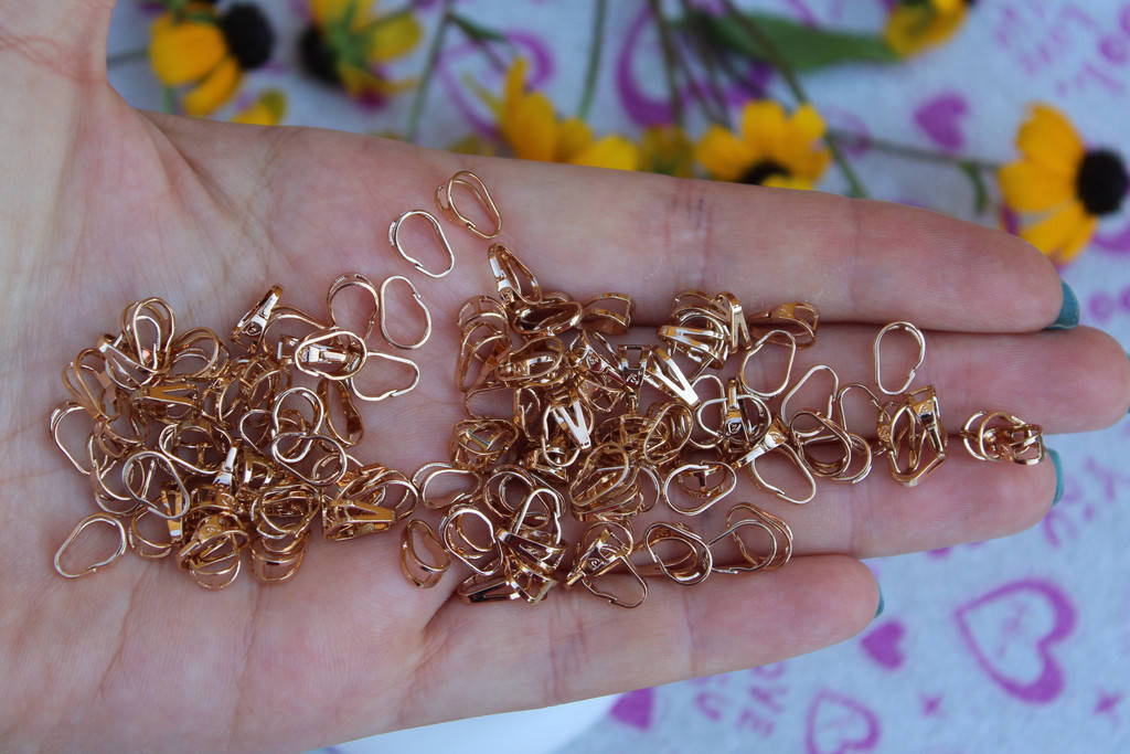 

Ушко Xuping Jewelry к кулону на цепь 7 мм золотистое