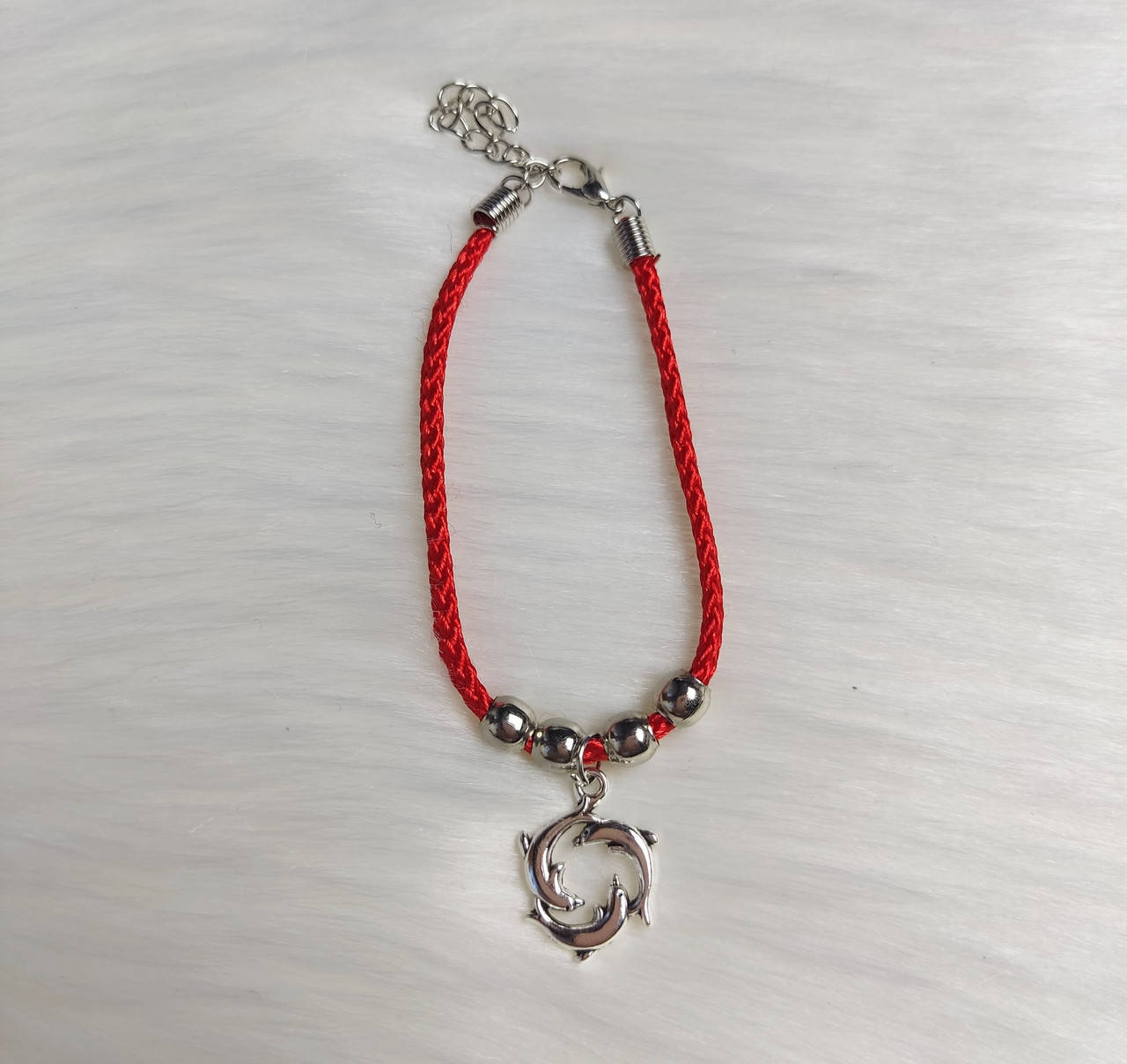 

Браслет красный Красная нить Оберег Дельфин Finding Цвет металл Br3496