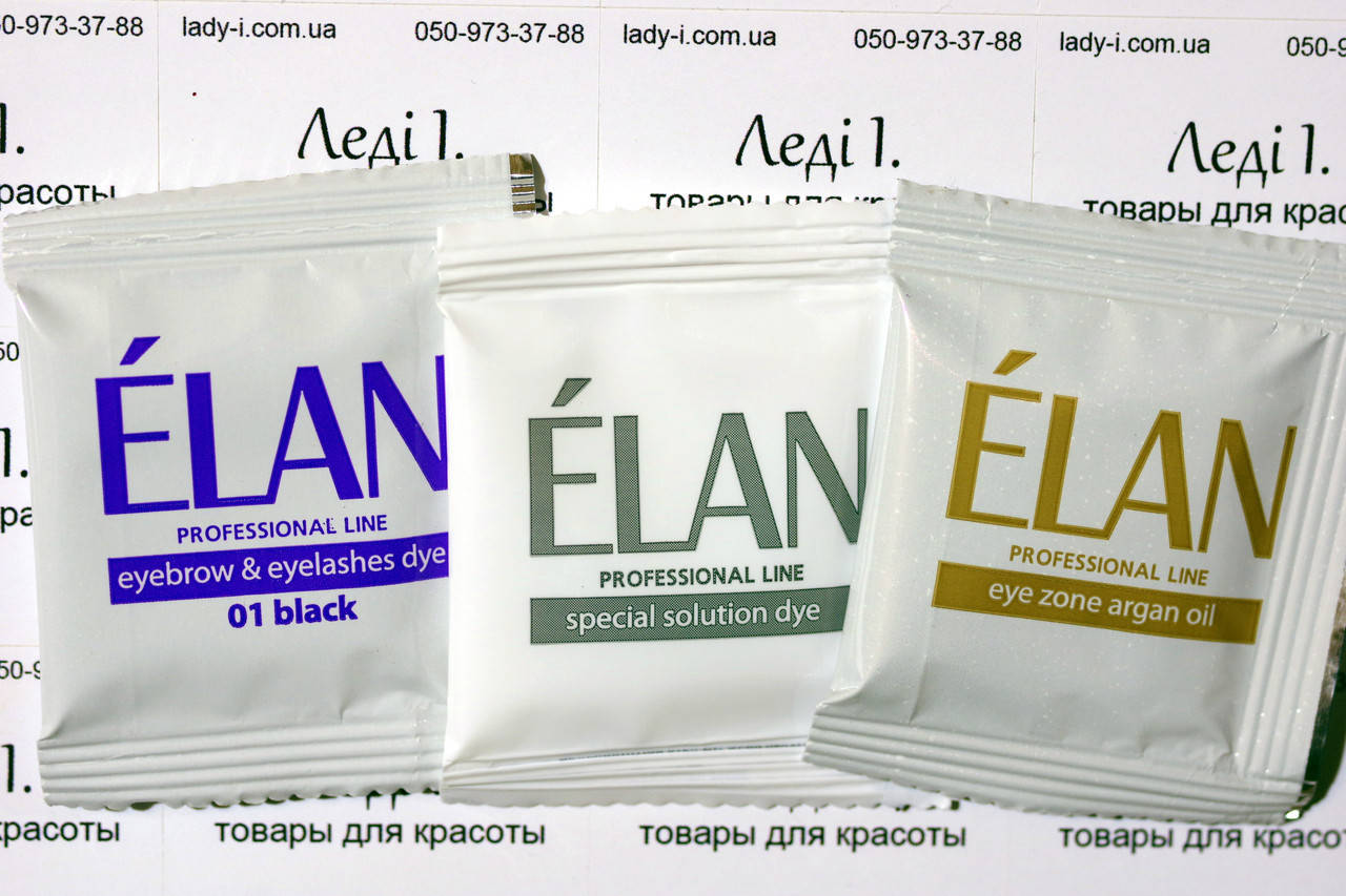 

Краска, окислитель, крем Elan 5мл. Тон 01 черный