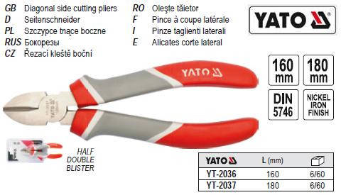 

Бокорезы YATO Польша кусачки l=160 мм YT-2036