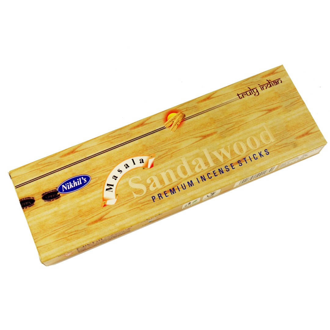 

Натуральные аромапалочки масала премиум Сандаловое дерево (Sandalwood masala, Nikhil), 50 грамм