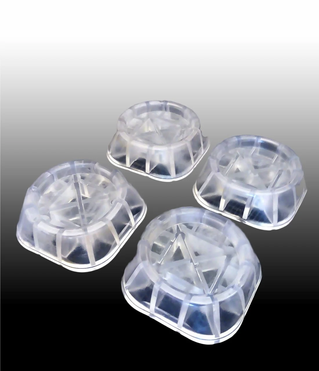 

Прозорі антивібраційні підставки, 4 шт. Універсальні