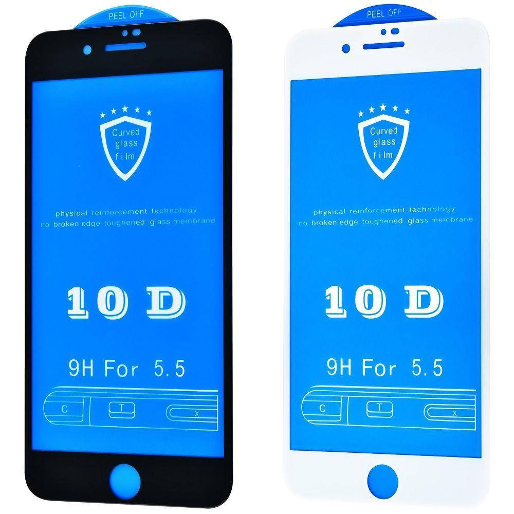 

Защитное стекло FULL SCREEN 10D на iPhone 7 Plus/8 Plus (2 цвета), Разные цвета
