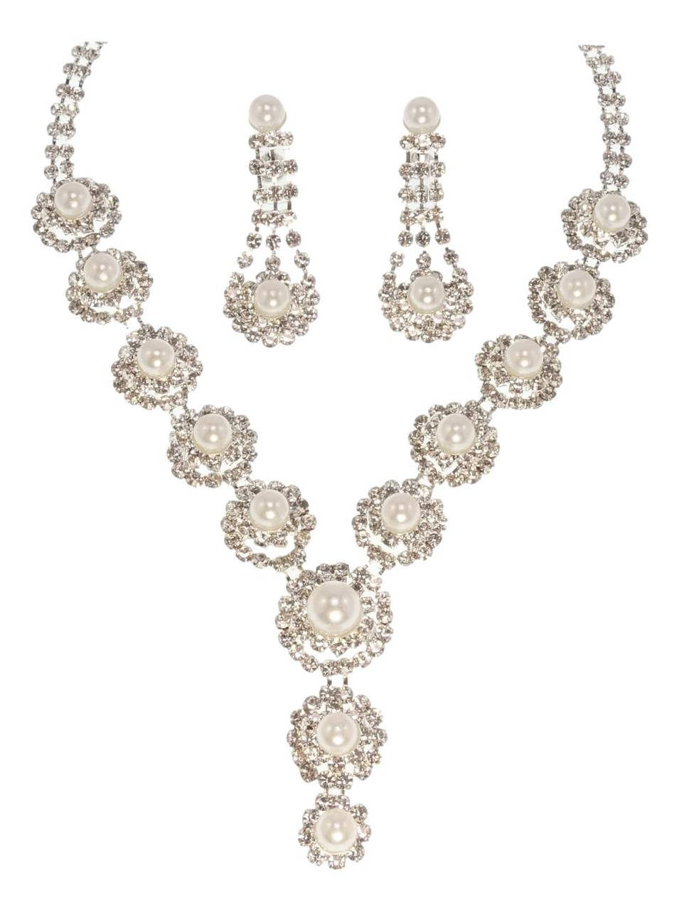 

Набор Серьги Колье "Женственность" длина 32,5-48см