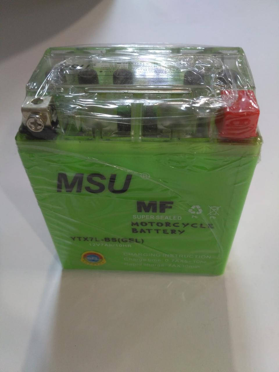 

АКБ (Аккамулятор) 12V7A гелевый для мопедов и мотоциклов (MSU Тайвань)