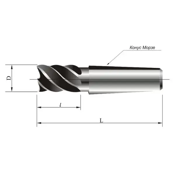 

Фреза концевая к/х Ф 12 z=3 КМ2 111/26 Р6М5 (IS)