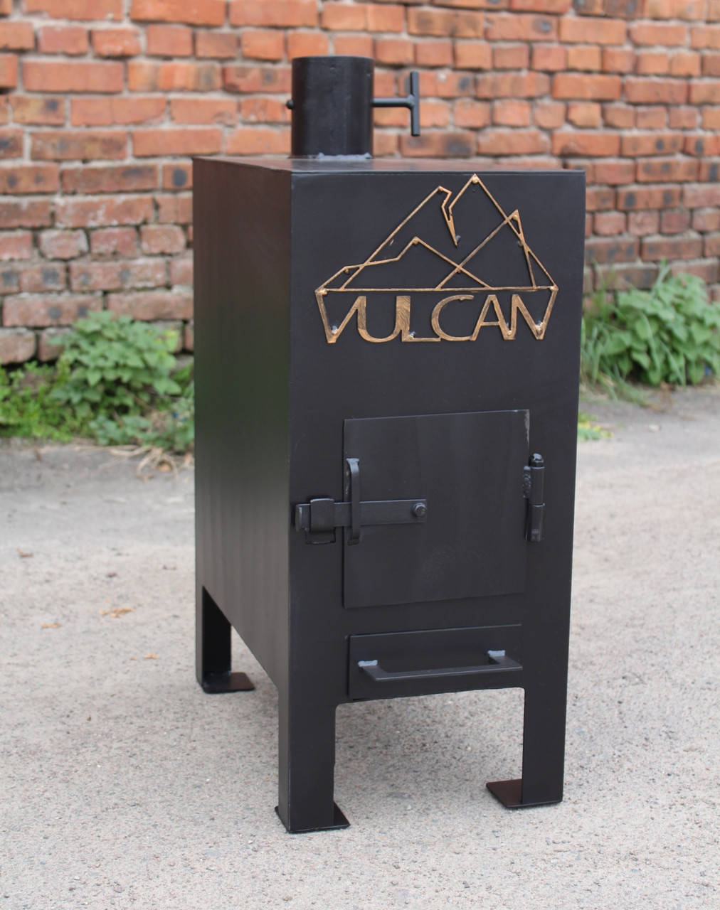 

Буржуйка, стальная печь на дровах с варочной поверхностью Bronze, Отопительно варочные печи