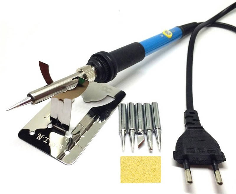 

Паяльник 60 Вт с регулятором, регулировкой температуры + 5 ЖАЛ + подставка + губка.