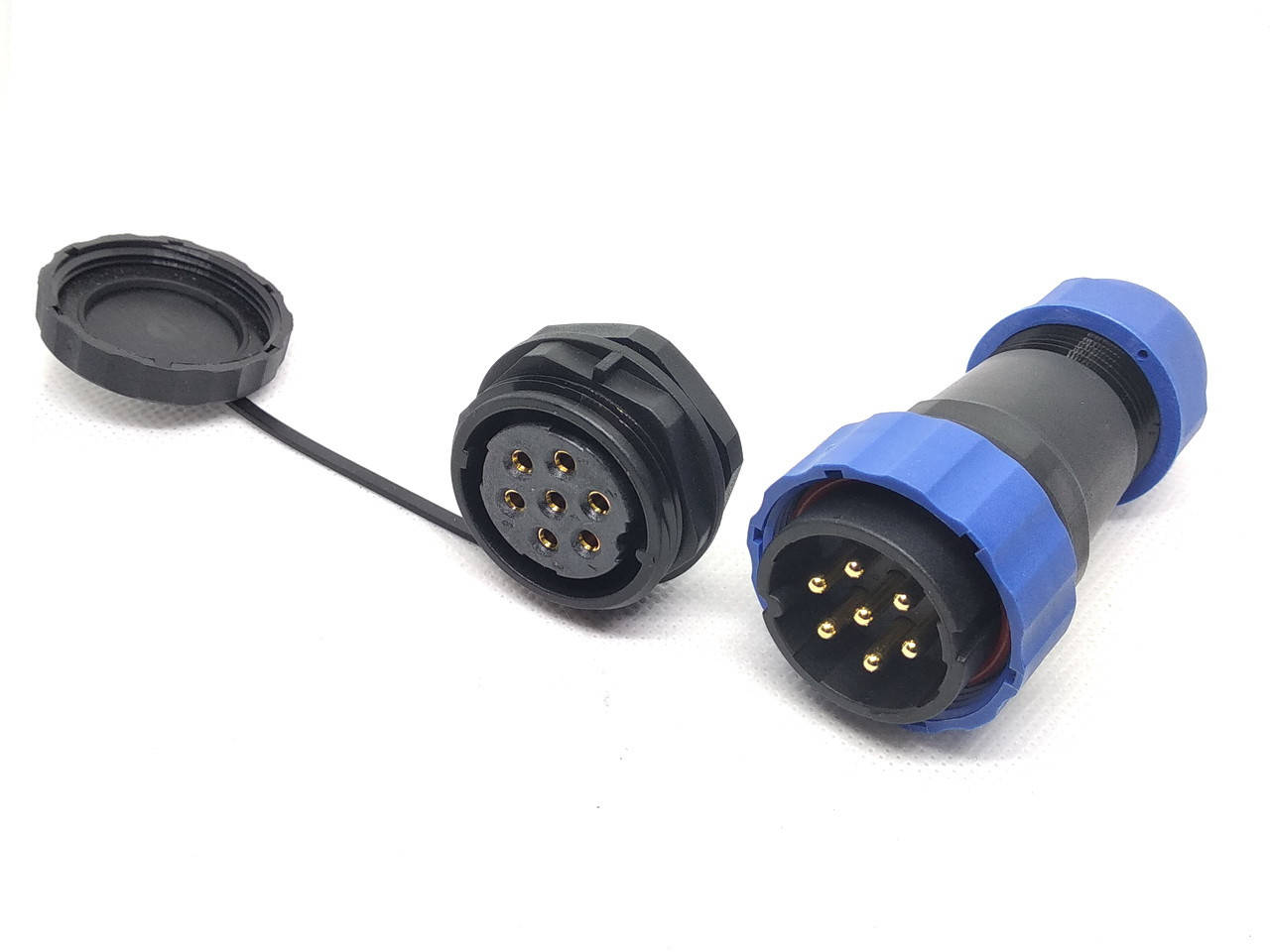 

Герметичный разъем SP28 с защитой IP68 7 контактов (7pin)