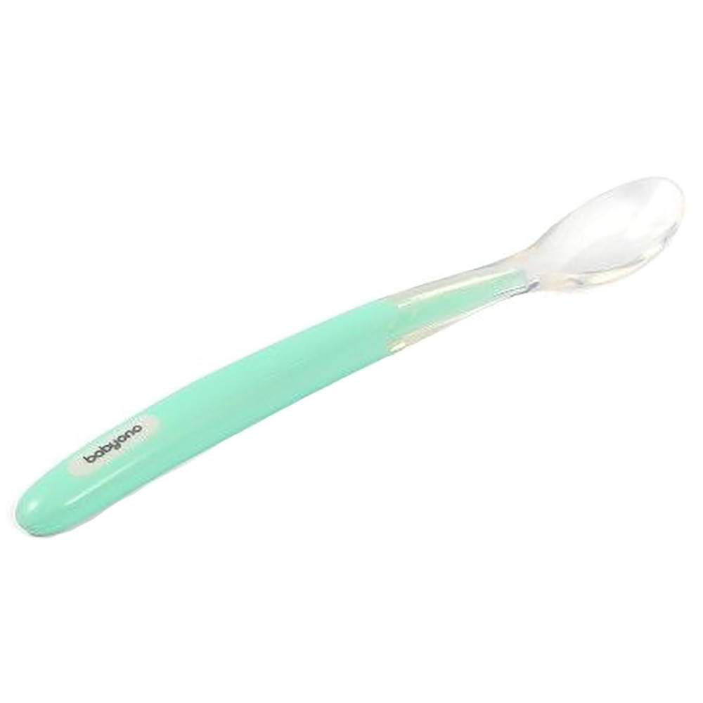 

Ложечка силиконовая узкая зеленая BabyOno (5901435407912), Зелёный