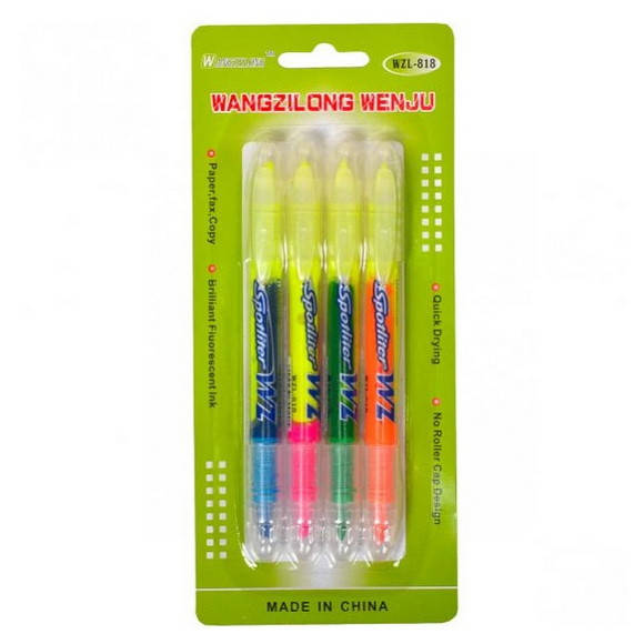 

Набор двухсторонних текстовыделителей WZL-818, 5 цветов, Разные цвета