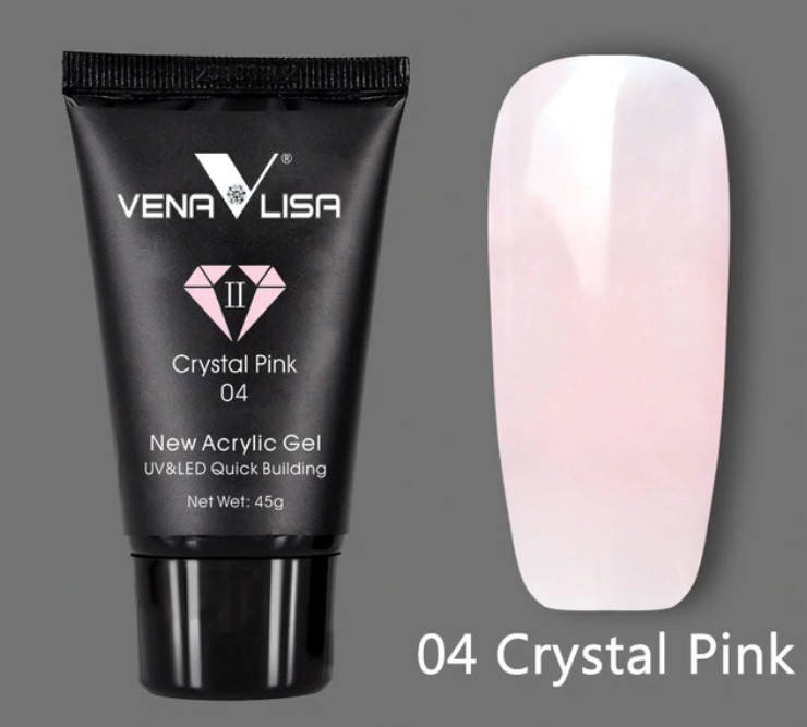 

Акрил-гель VENALISA №04 UV/LED 45 г, crystal pink, Розовый