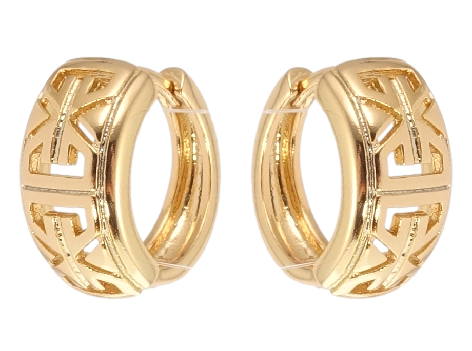 

Серьги Xuping Позолота 18K колечки "Декоративный резной орнамент"