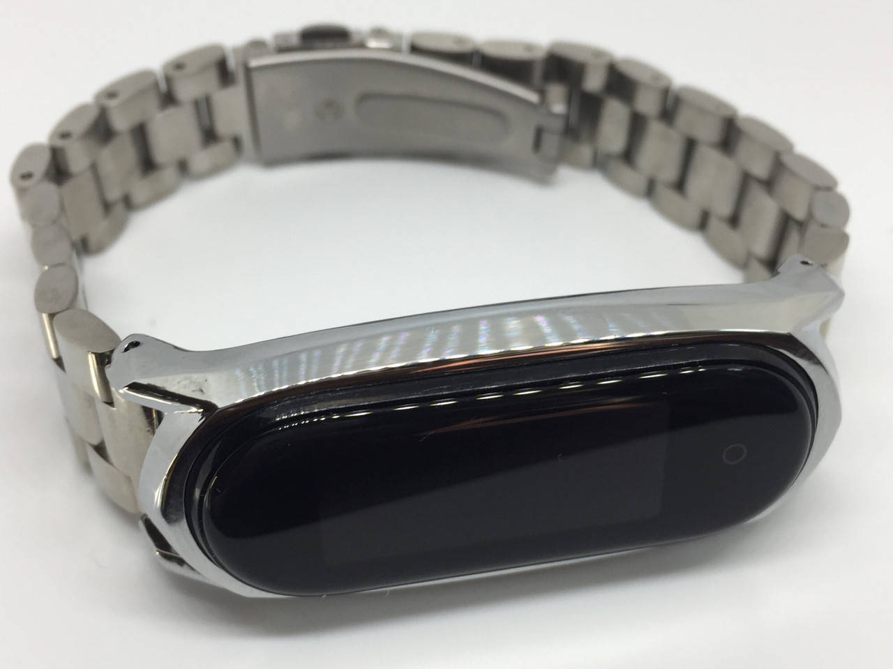 

Ремешок mi band 5 mi smart band 6 Mijobs крупное звено серебро