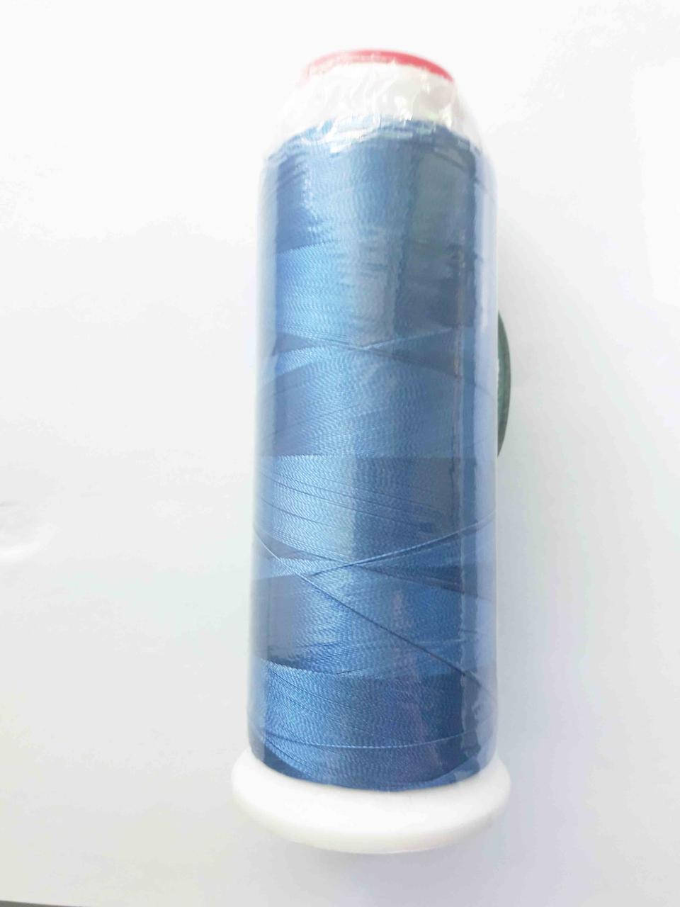 

Нитки для машинной вышивки 100% вискоза (100% rayon) 3000 ярдів, темний голубий, Голубой