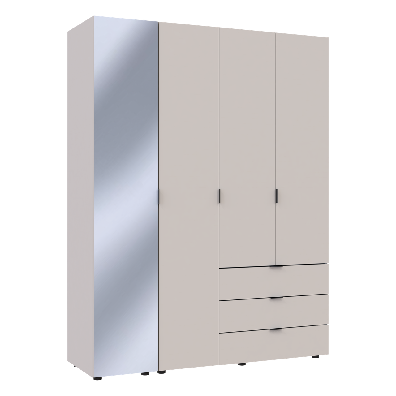 Шафа для одягу Doros Гелар Кашемір 3ДСП/Дзеркало 155х49.5х203.4 (80737657) 2