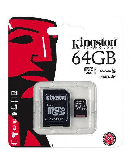 

Карта памяти Kingston 10 класс: 64 GB