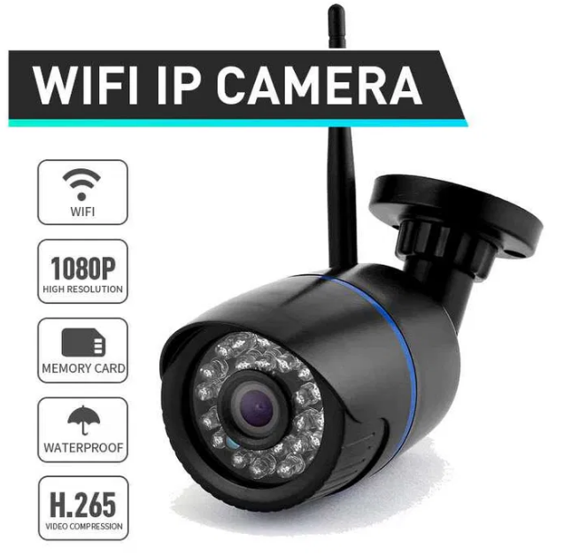 

Уличная IP камера видеонаблюдения WiFi Full HD 1080p 3,6мм ONVIF P2P