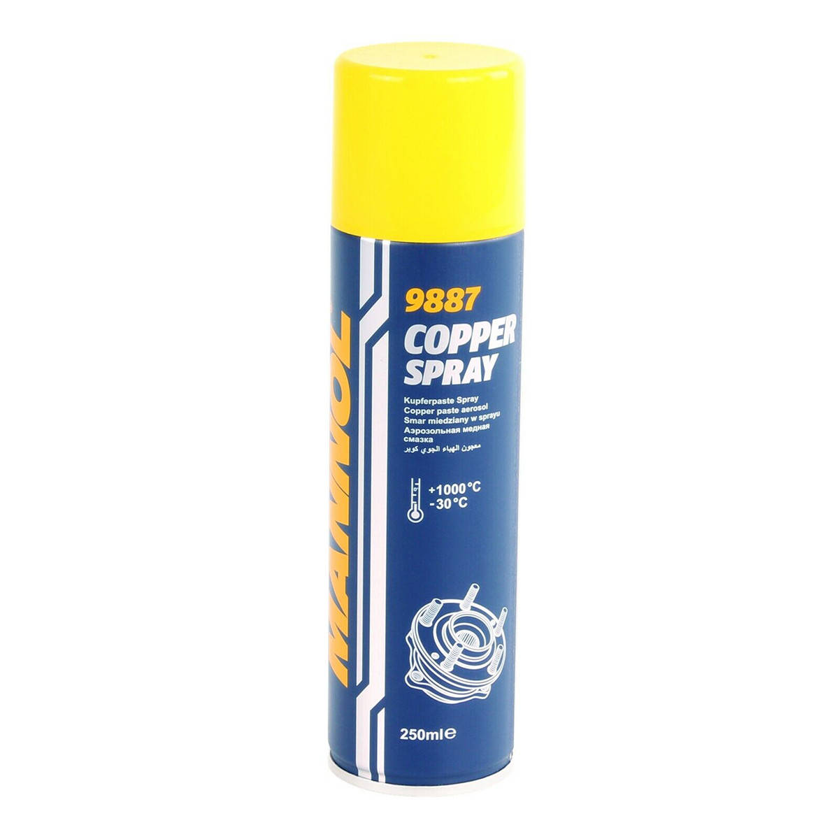 

Медный спрей Mannol 9887 COPPER SPRAY 250мл (медная смазка-аэрозоль)