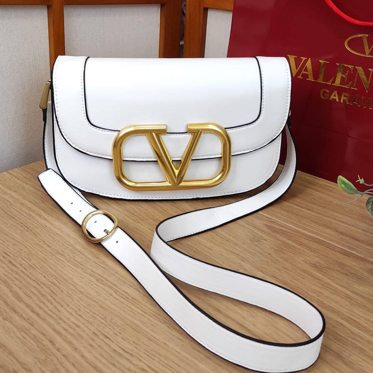 

Сумка Valentino кожаная белая, Белый