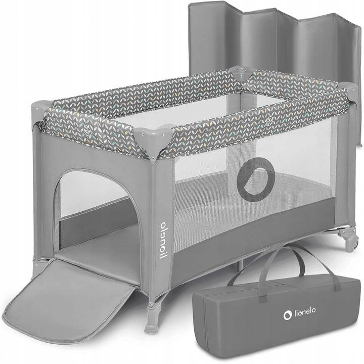 

Детский манеж-кроватка Lionelo Stefi Grey, Серый