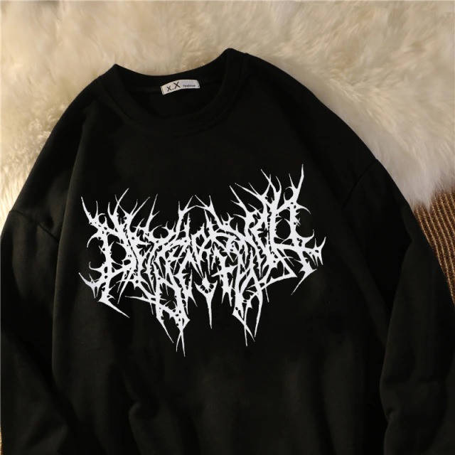 

Свитшот готический харадзюку кофта, Белый