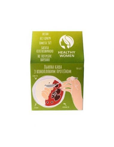 

Льняная каша без глютена с конопляным протеином, 300г Healthy women