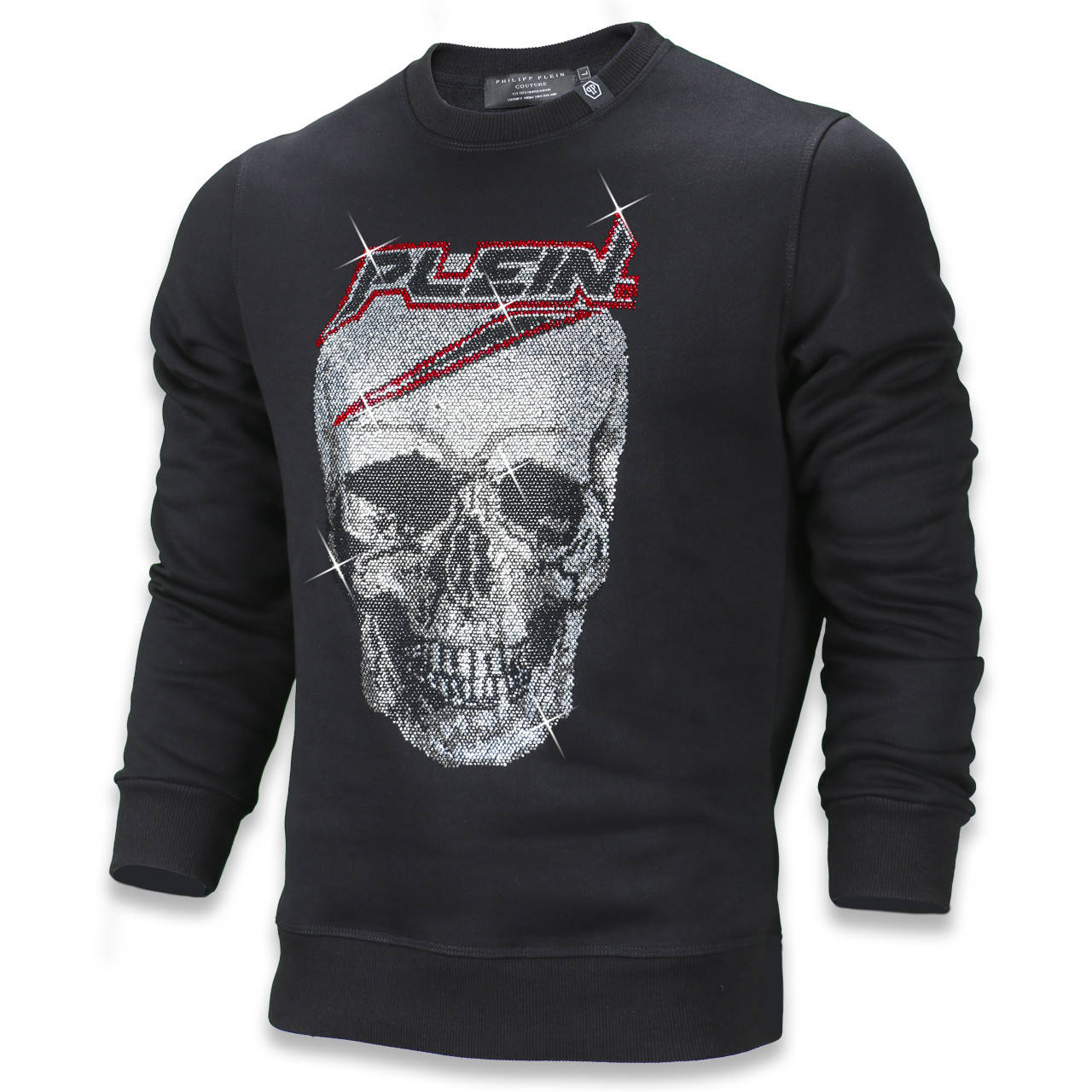

Свитшот осень-зима мужской черный PHILIPP PLEIN со стразами #54 BLK XL(Р) 21-508-003
