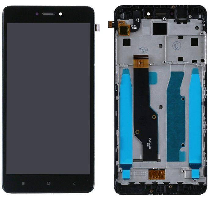 

Дисплей Xiaomi Redmi Note 4X с тачскрином и рамкой, оригинал, черный