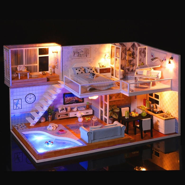 

Румбокс DIY House сборный миниатюрный дом конструктор Because Of You