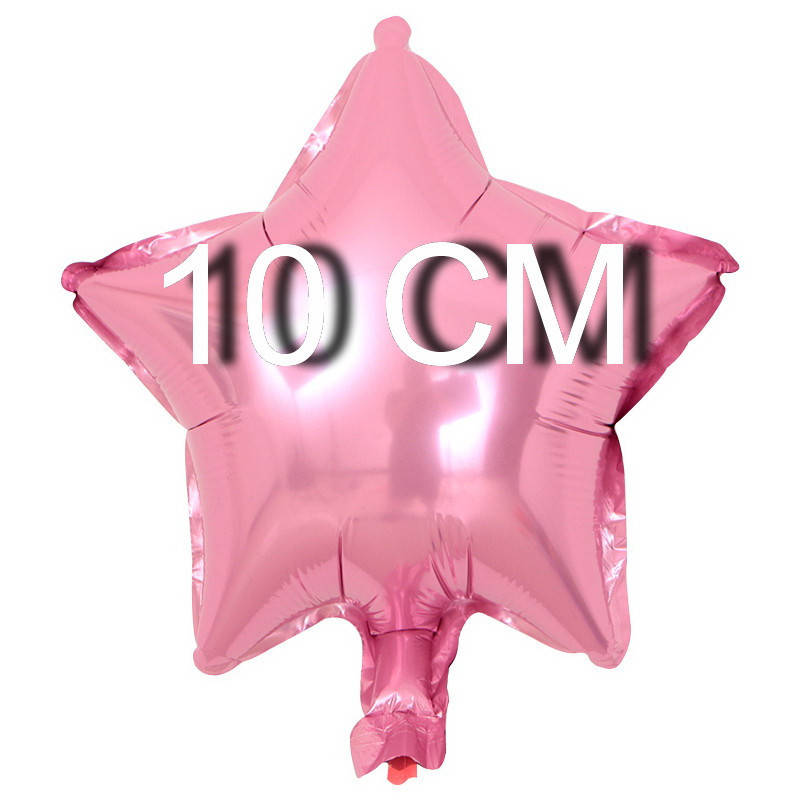

Мини Звезда фольгированная металлик 5" (10см).-надув воздухом Китай - Розовый, Разные цвета