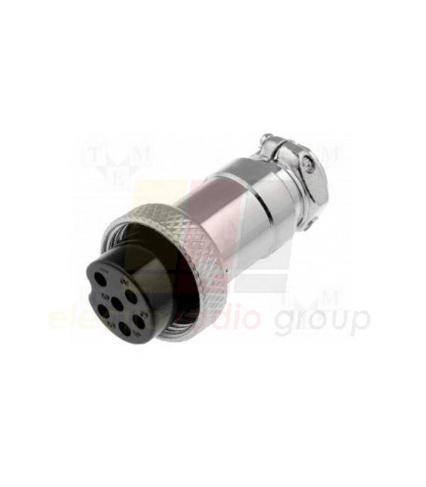 

Разъём MIC 326, "гнездо", под кабель, 6pin, диам.-16мм