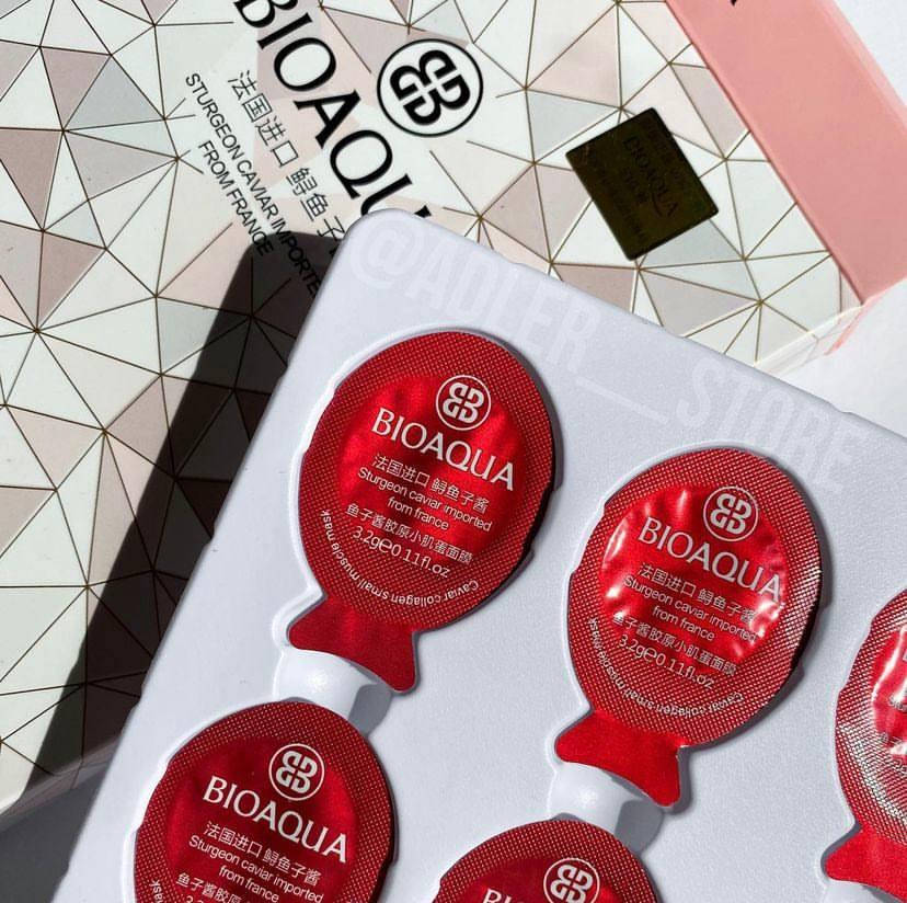 

Ночная маска Bioaqua Caviar Collagen Mask 3.2 g с экстрактом черной икры