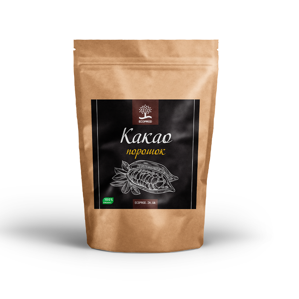 

Какао порошок тёмный 10,5 - 12% 1 кг алкализированный