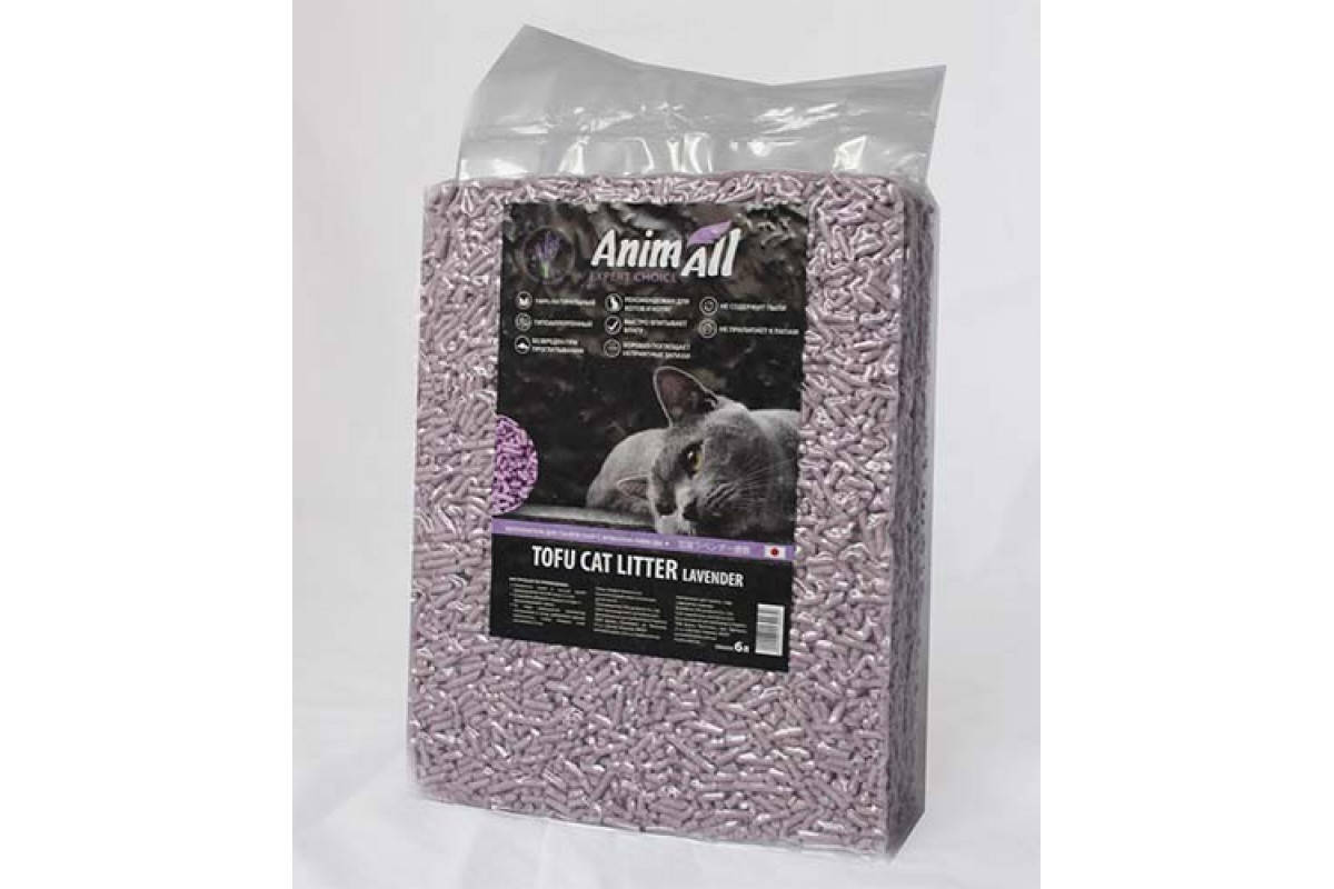 

AnimAll Tofu 10 л / 4,66 кг соевый наполнитель с ароматом лаванды