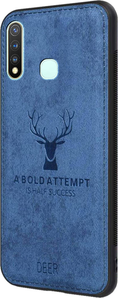 

Чехол тканевый Vivo Y19 Deer (Виво У19), Синий