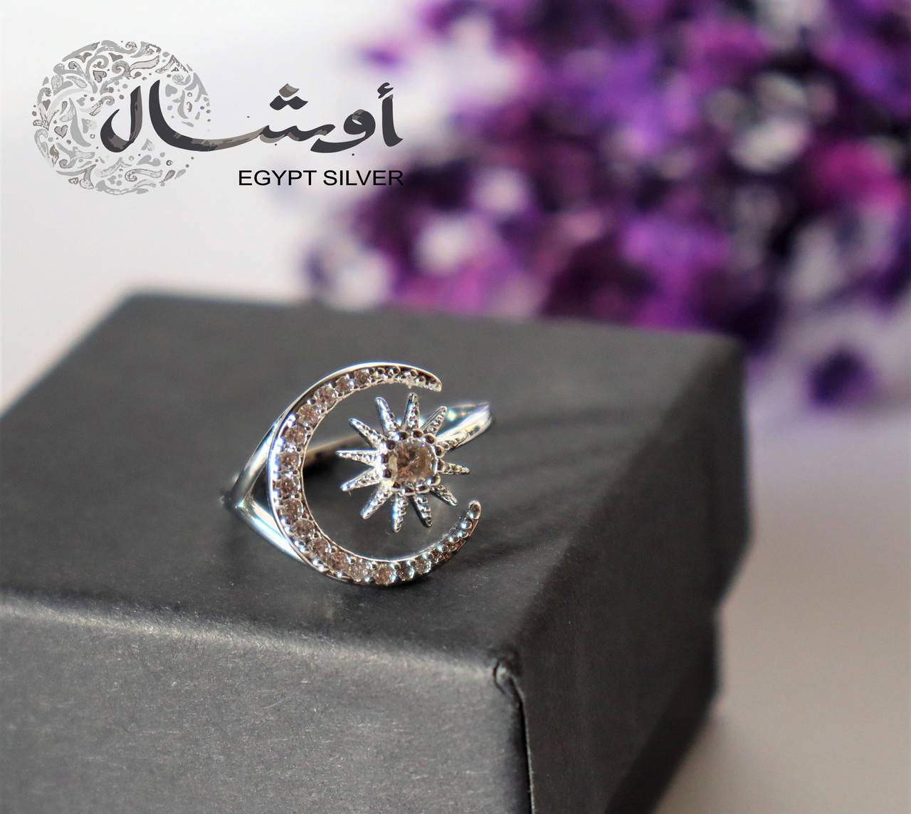 

Женское кольцо Луна цирконий 925 пробы №24 EGYPT SILVER