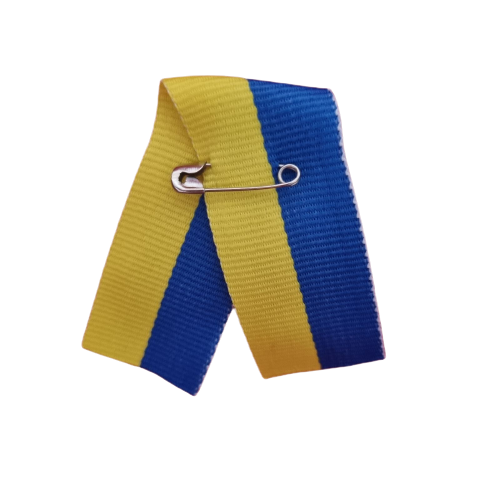

Лента на булавке - Брошь Пин - Украина (сине-желтый)