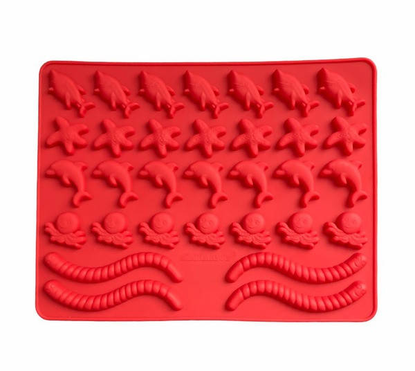 

Силиконовая форма для желеек, мармелада Морские жители, Разные цвета