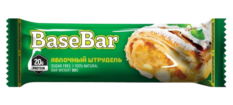 

Протеиновый батончик BaseBar Яблочный Штрудель (60 грамм)