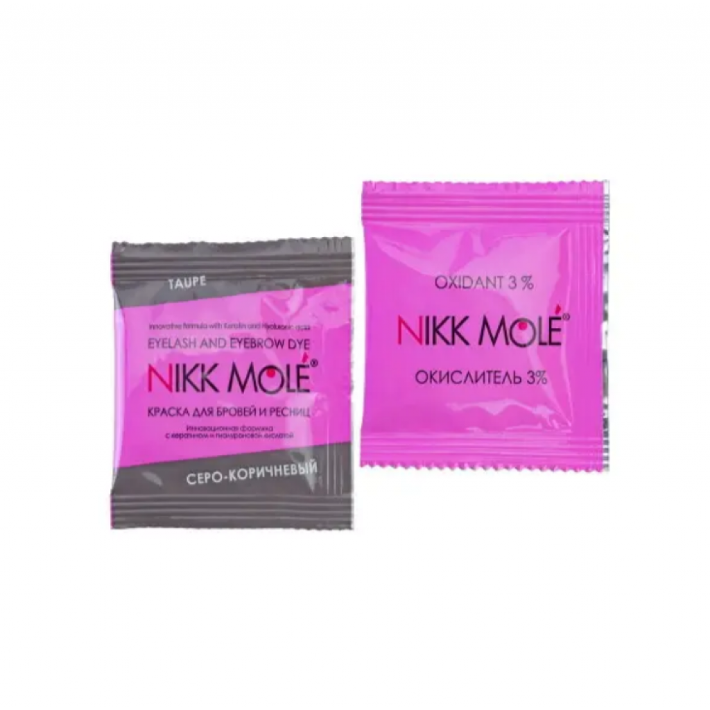 

Nikk Mole Краска + окислитель для бровей и ресниц Taupe, саше, 5 мл