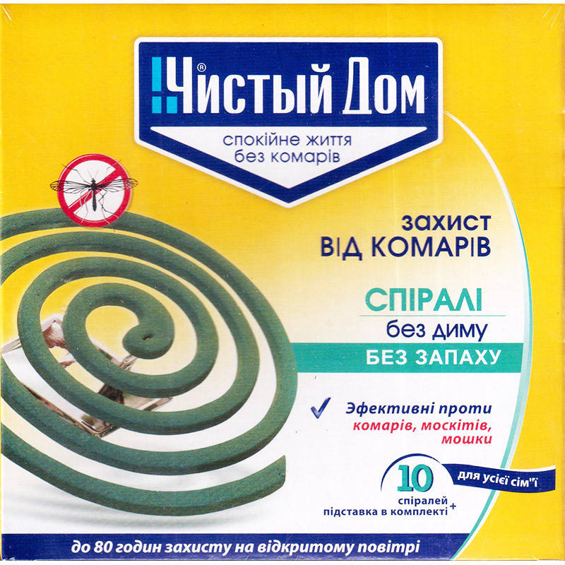 

Спирали от комаров "Чистый Дом" (10 шт., с подставкой)
