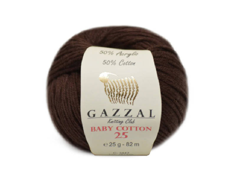 

Gazzal Baby Cotton-25, Коричневый №3436