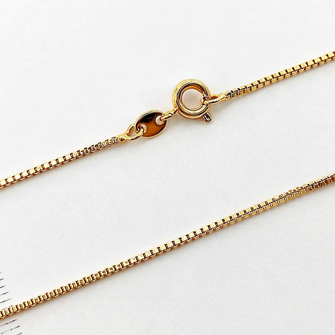 

Цепочка xuping 1мм 50см медицинское золото позолота 18К венецианское плетение ц675