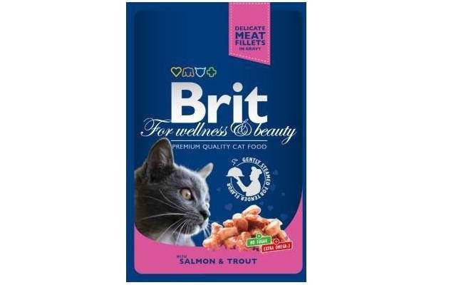 

Влажный корм Brit Premium Cat Salmon & Trout (лосось+форель) 100 г
