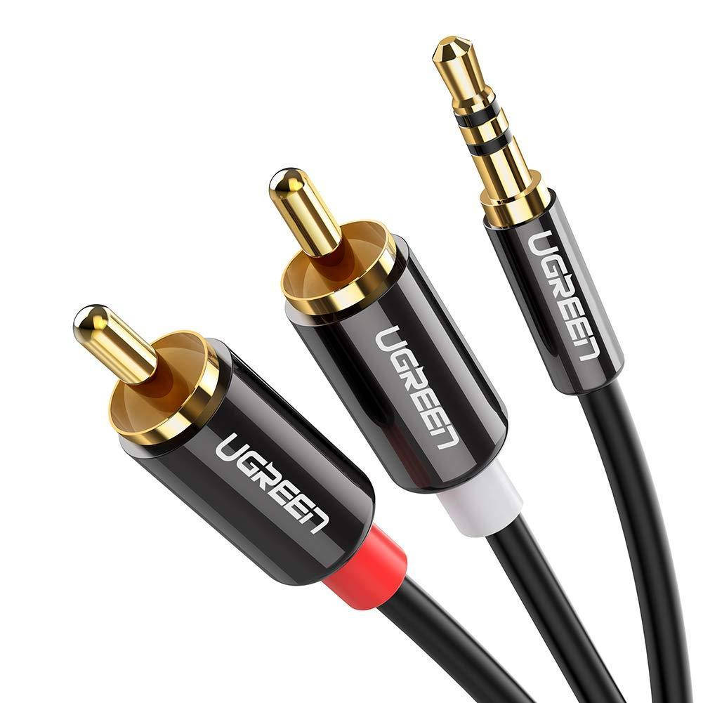 

Кабель аудио Ugreen 3.5 mm to 2RCA стерео разветвитель 1.5М AV116 RCA аудио - кабели
