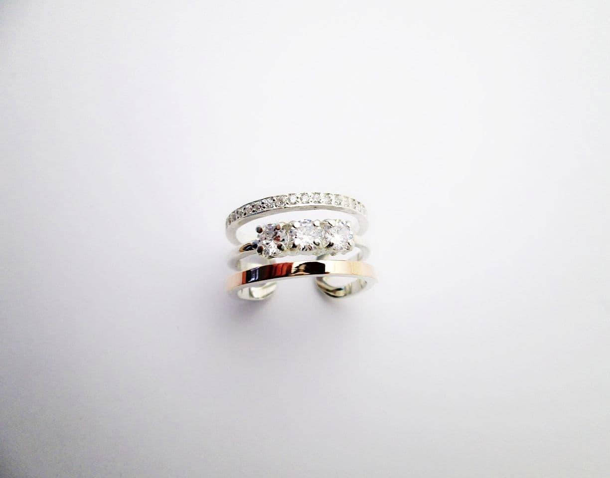 

Серебряное кольцо с золотой пластиной Эдель DARIY 121к