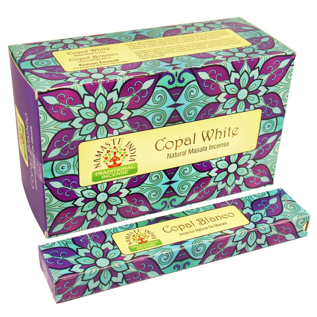

Ароматические палочки Белый Копал (Copal White, Orkay), 15 грамм - индийские натуральные благовония масала